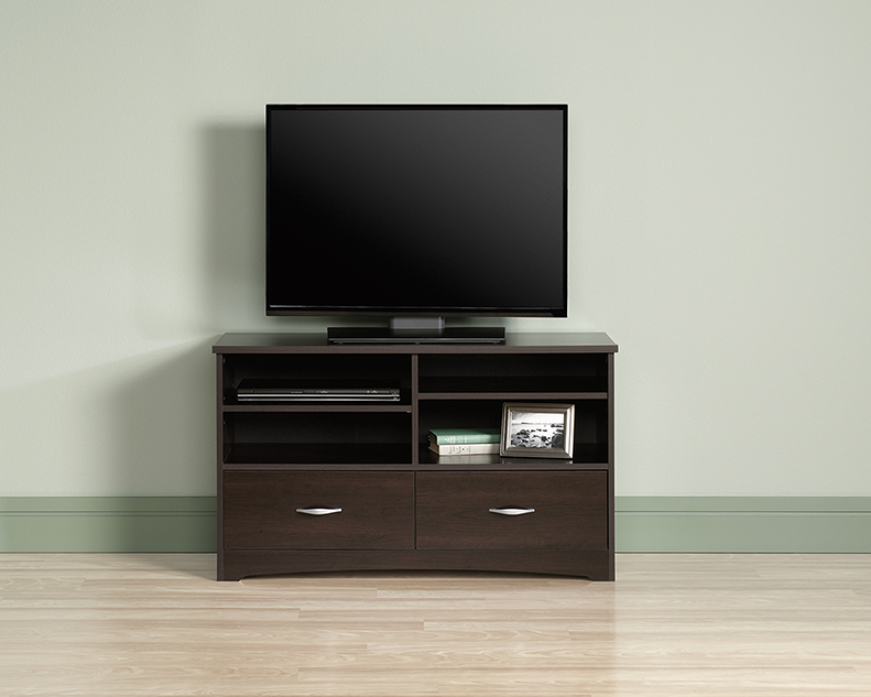 Sauder Beginnings® TV Stand 413045 | Cinnamon Cherry