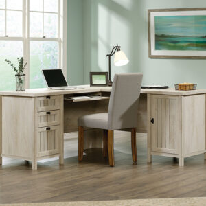 L-Shaped Home Office Desk in Prime Oak