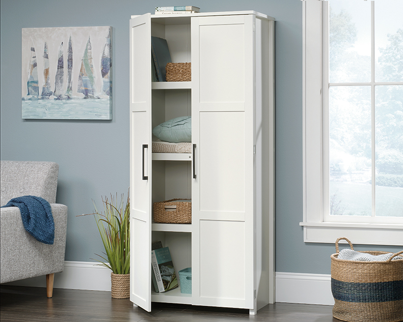 Sauder Homeplus Storage Cabinet Closet 2 Shelves Salt Oak - Office
