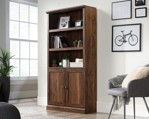 Sauder Select Transitional 5-Shelf Bookcase with Doors