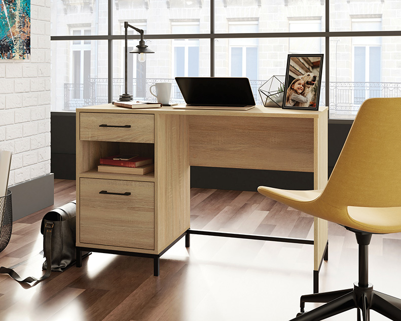 Home Candon Desk Distressed Brown Oak