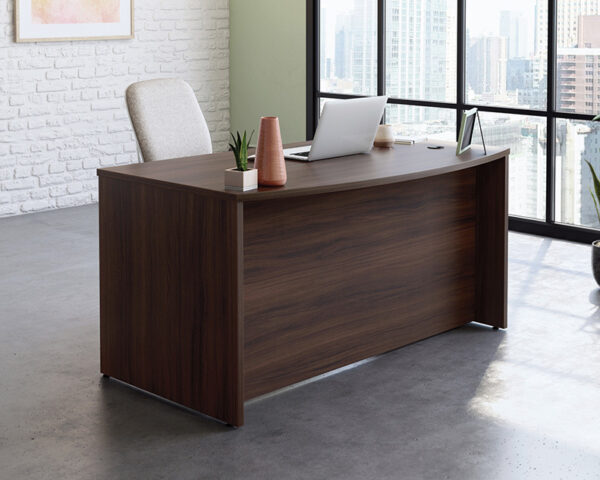 60" Bowfront Executive Desk in Noble Elm - Image 2