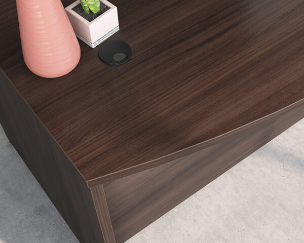 60" Bowfront Executive Desk in Noble Elm - Image 4