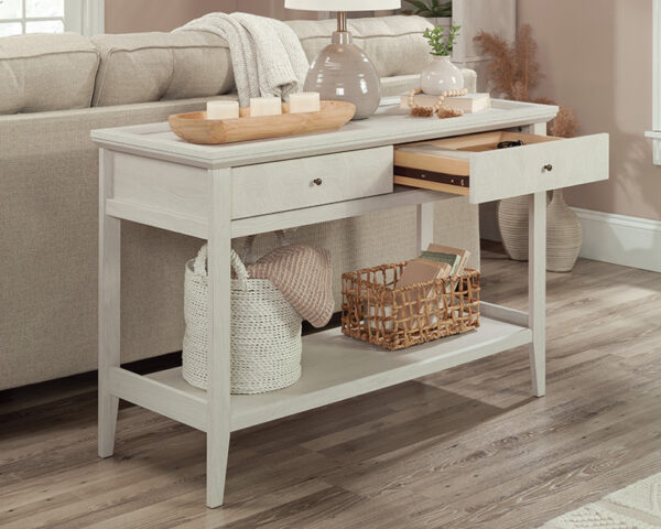 Console Table with Storage in Glacier Oak - Image 2