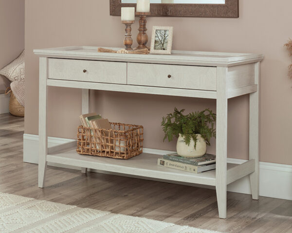 Console Table with Storage in Glacier Oak - Image 3