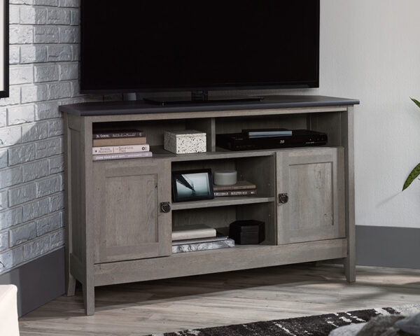 Corner TV Stand in Mystic Oak Finish