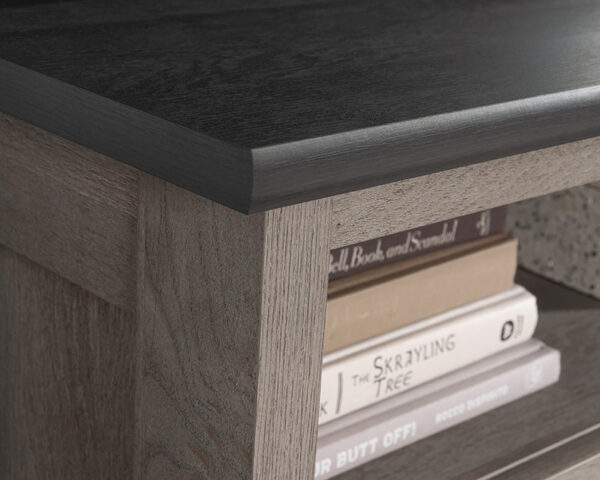 Corner TV Stand in Mystic Oak Finish - Image 2